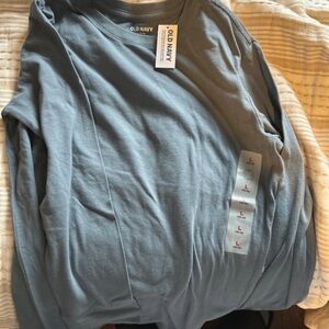 Old Navy Long Sleeve Crew Tee - Slate Blue